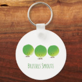 Brussels Sprouts Vegetable Food Sleutelhanger (Voorkant)