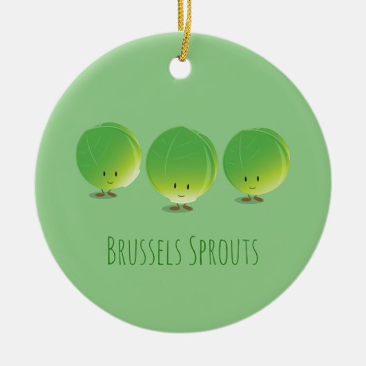 Brussels Sprouts | Versiering Keramisch Ornament (Voorkant)
