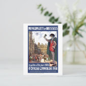 Brussels, stadscentrum, handelsbeurs, vintage briefkaart (Staand voorkant)
