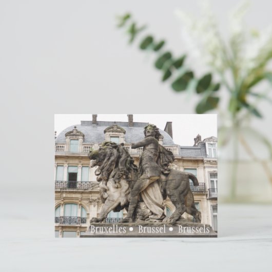 Brussels standbeeld briefkaart (Staand voorkant)