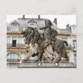 Brussels standbeeld briefkaart
