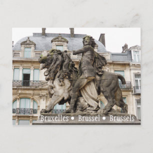 Brussels standbeeld briefkaart