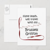 Brussels Travel Leash Briefkaart (Voorkant / Achterkant)