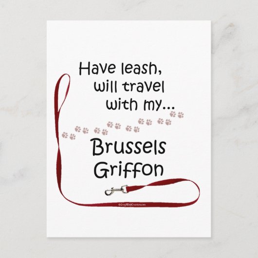Brussels Travel Leash Briefkaart (Voorkant)