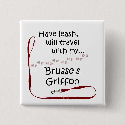 Brussels Travel Leash - Button (Voorkant)