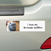 Brusselse Griffon Bumpersticker (Op auto)