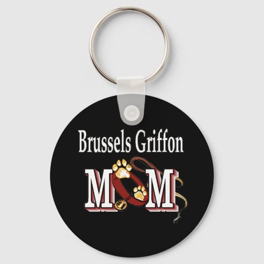Brusselse Griffon Hond MOM Sleutelhanger (Voorkant)