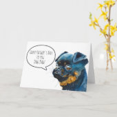 Brusselse Griffon Hond Papa Gelukkige Vaderdag Kaart (Gele Bloem)