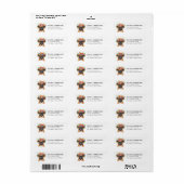 Brusselse Griffon Hond Retour Adres Labels (Full Sheet)