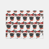 Brusselse Griffon Hondenras Kerstmis Fleece Deken (Voorkant (Horizontaal))