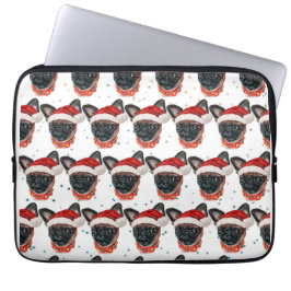 Brusselse Griffon Hondenras Kerstmis Laptop Sleeve