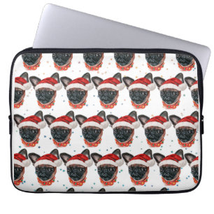 Brusselse Griffon Hondenras Kerstmis Laptop Sleeve