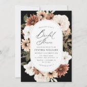 brustige boho floral bridal doucheuitnodiging kaart (Voorkant)