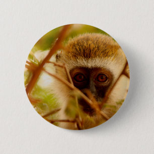 Brutaal Aapje. Ronde Button 5,7 Cm