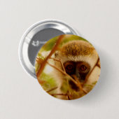 Brutaal Aapje. Ronde Button 5,7 Cm (Voorkant /achterkant)