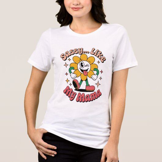 Brutaal als mijn mama Tri-Blend shirt (Voorkant)