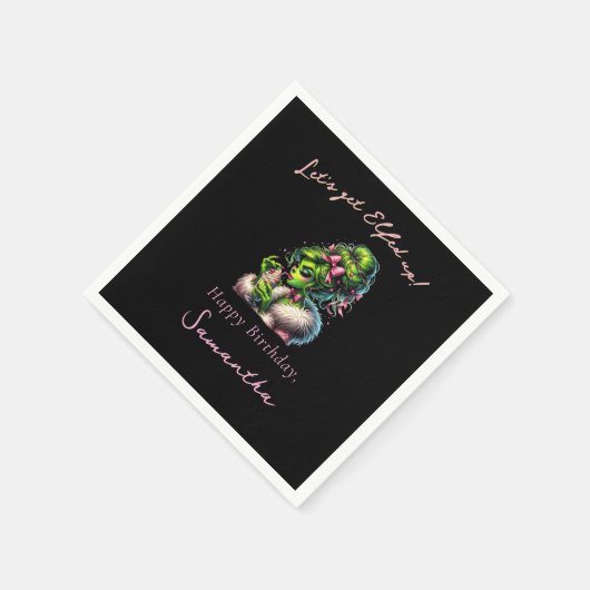 Brutaal Elfen Escorte Kerst Meiden Verjaardagsfees Servet (Hoek)