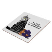 Brutaal Geen Spijt Tabby Kat Grappig Tegeltje (Zijkant)
