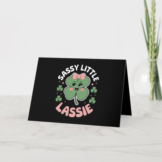 Brutaal Klein Meisje Grappige St. Patrick's Dag Bedankkaart (Voorkant)