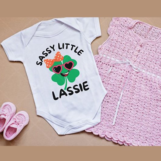 Brutaal Klein Meisje: St. Patrick's Day Kinderen B Romper
