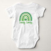 Brutaal Meisje Regenboog Klaverheilige St. Patrick Romper (Achterkant)