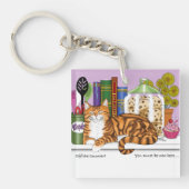 Brutaal Oranje Tabby Keuken aanrecht Kat Grappig Sleutelhanger (Voorkant)