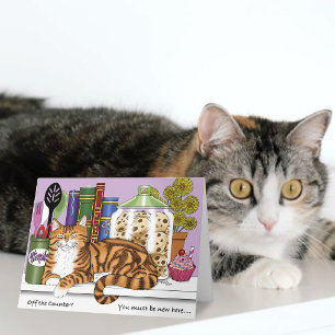 Brutaal Oranje Tabby Keukenblad Kat Grappig Kaart