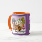 Brutaal Oranje Tabby Keukenblad Kat Grappig Mok (Voorkant links)