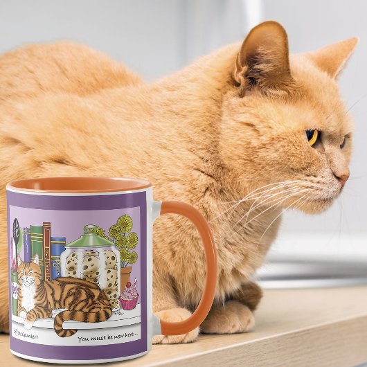 Brutaal Oranje Tabby Keukenblad Kat Grappig Mok