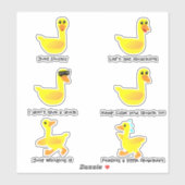 Brutaal Schattig Sarcastisch Eendenhumor Sticker (Vel)