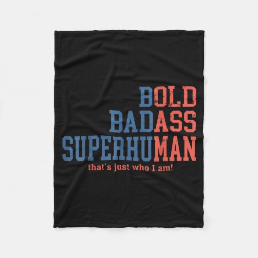 Brutaal Superhuman Dat Ben Ik Nu Eenmaal Grappige Fleece Deken (Voorkant)