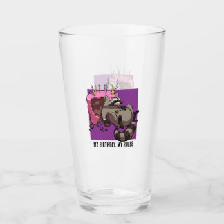 Brutaal Wasbeertje Mijn Verjaardag Mijn Regels Taa Glas