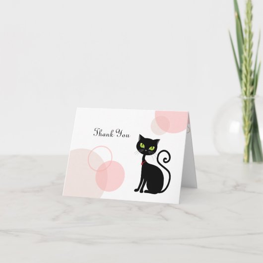 Brutaal Zwarte Kat Bedankkaart (Voorkant)