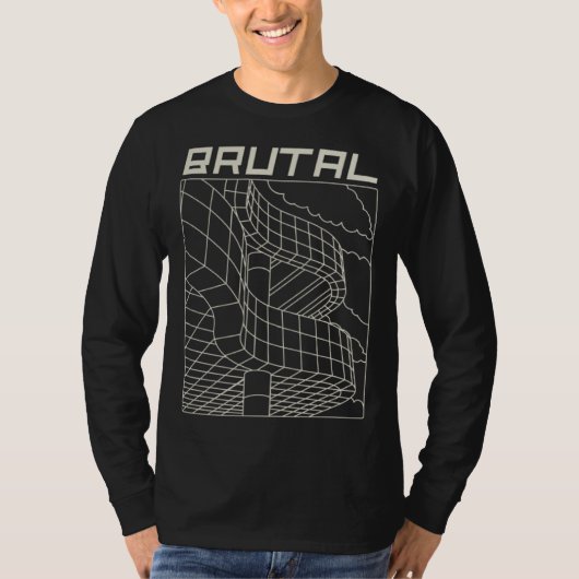 Brutal Brutalist Architecture Mid Century Architec T-shirt (Voorkant)