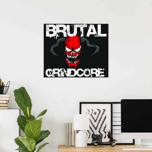 Brutal Grindcore Poster (Thuiskantoor)
