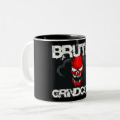 Brutal Grindcore Tweekleurige Koffiemok (Voorkant links)