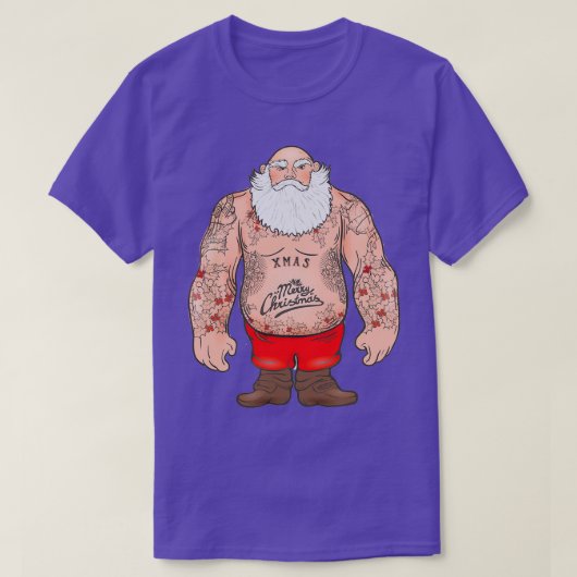 Brutal Santa Claus Bodybuilder T-shirt (Design voorkant)