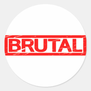 Brutal Stamp Ronde Sticker