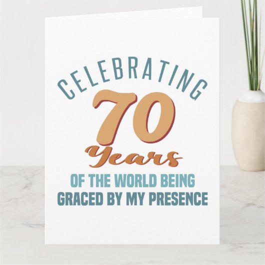 Brutale 70e verjaardag houding kaart (Voorkant)