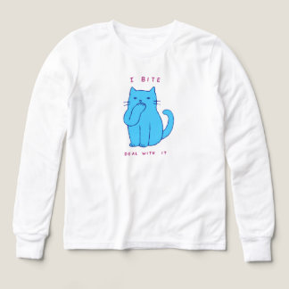Brutale Blauwe Kat Ik Bijt Neem Daar Genoegen Mee
