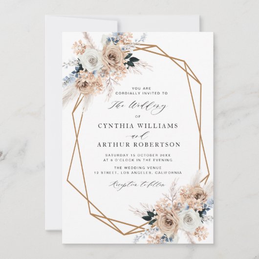 brutale bruinkoolbriddebruggingsuitnodiging kaart (Voorkant)