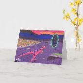 brutale dinosaurus kaart (Gele Bloem)