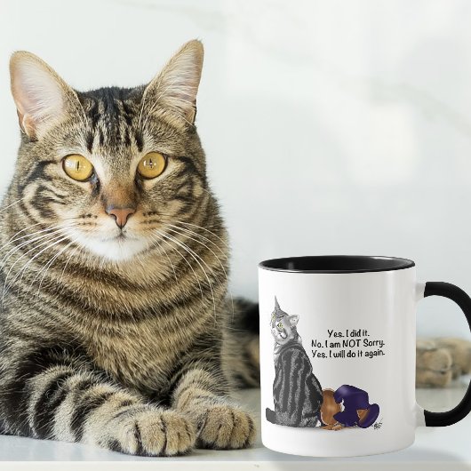 Brutale, geen-spijt Tabby Kat Grappig Mok