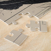 Brutale geliefden Kunst Zwart & Wit Gotisch Legpuzzel (Zijkant)