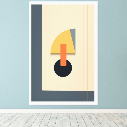 Brutale geometrische vormen canvas afdruk (Insitu (Houten vloer))