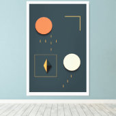 Brutale geometrische vormen canvas afdruk (Insitu (Houten vloer))