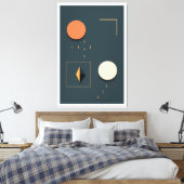 Brutale geometrische vormen canvas afdruk (Insitu (Slaapkamer))