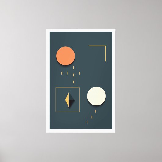 Brutale geometrische vormen canvas afdruk (Voorkant)