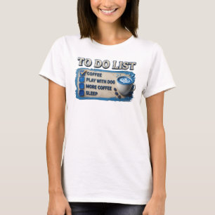 Brutale Goud KOFFIE SPELEN MET HOND Kunst Composit T-shirt