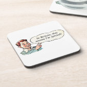  brutale jongen met tweevingerige groet bier onderzetter (Linkerzijde)